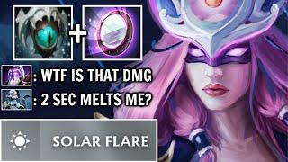 INSANE DAMAGE Solar Flare Mirana Skadi + Swift Blink Carry Late Game Dota 2