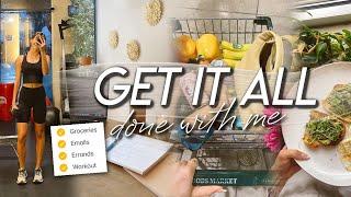 GET IT ALL DONE WITH ME  working out errands life admin tasks cooking productive vlog