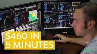 LIVE Day Trading  How I Made $460 in 5 Minutes from start to finish...