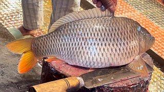 Amazing Cutting Skills  Big Carp Fish Cutting By Expert Fish Cutter