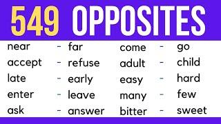 Opposites Vocabulary Learn 549 Opposite Words in English to Expand your Vocabulary
