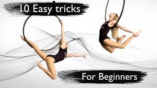 10 TRICKS ON AERIAL HOOP FOR BEGINNERS  Aerial Lyra lessons