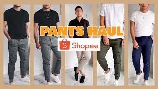 Shopee Try-On Haul Affordable PANTS Edition  Trousers Joggers Cargo   Men’s Fashion & Clothing