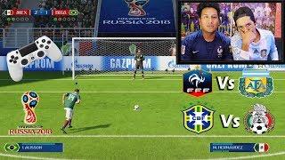 RETO Mundial Rusia 2018  Penaltis en FIFA  México Vs Brasil  Francia Vs Argentina