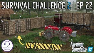 HAVE TREES? MAKE FIREWOOD  Survival Challenge 2  Farming Simulator 22  Episode 22