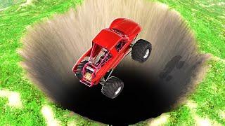 MONSTER TRUCK vs 100000FT DROP Jumps & High Speed Crashes