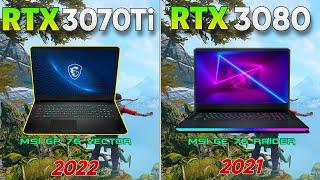 RTX 3070 Ti laptop vs RTX 3080 Laptop Gaming Benchmark  Test in 9 Games 