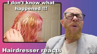 SHE WANTS PINK HAIR with ion color Brilliance - Hairdresser reacts to Hair Fails