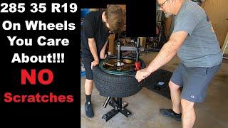 Easily Mount Low Profile Tires Using Modified Harbor Freight Tire Changer Learn With Us As We Go