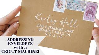 How to Address Envelopes with White Ink using Pens & a Cricut Machine