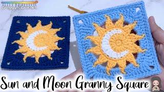 CROCHET “Sun and Moon” Granny Square  Tutorial