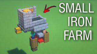 EASY Iron Farm Tutorial For Minecraft 1.16+  Cheap & Compact