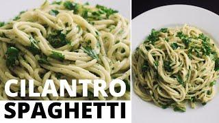 VERY SIMPLE and DELICIOUSLY CREAMY Spicy Cilantro Spaghetti Recipe