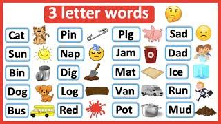 3 Letter Words List   Phonics lesson  Reading Lesson  Learn with examples