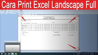 cara print excel landscape full