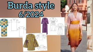 Burda style 62024 full preview and complete line drawings  