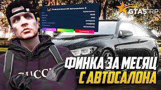 СКОЛЬКО Я ЗАРАБОТАЛ ЗА МЕСЯЦ С АВТОСАЛОНА В ГТА 5 РП? ФИНКА КЛАССИЧЕСКОГО АВТОСАЛОНА GTA 5 RP