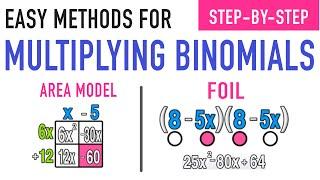 Multiplying Binomials Using Foil Method Math Lesson