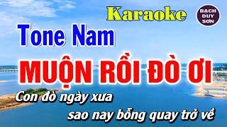 Karaoke Muộn Rồi Đò Ơi Tone Nam  Beat Chuẩn Dễ Hát  Bạch Duy Sơn