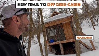 Cut New Safer Traill In To Off Grid Cabin W Excavator Finishing Drywall In Shop Bedrooms.