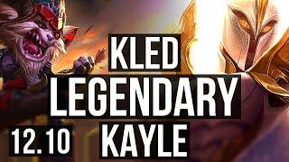 KLED vs KAYLE TOP  1206 Rank 2 Kled Legendary  EUW Grandmaster  12.10