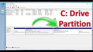 How to create Partition on Windows 11  C Drive Partition in HP laptop  Partition Hard Drives