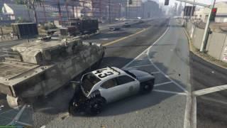 GTA5 LSPD Tank Chase