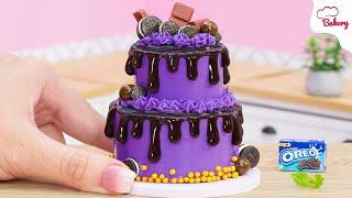 Mini Cake  Melted Miniature Purple OREO Chocolate Drip Cake  Mini Bakery