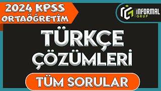 2024 KPSS Ortaöğretim Türkçe Çıkmış Soru Çözümleri  CEVAPLAR