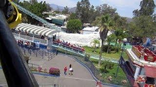 Bat Flyer front seat on-ride HD POV Selva Magica Mexico Mágica México