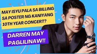 Isyu sa billing ng kanyang mga guest sa concert nilinaw  ni Darren Espento