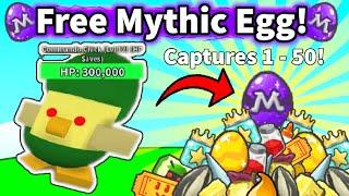  Free Mythic Egg All Commando Chick Captures 1 to 50 in Bee Swarm Simulator 2023