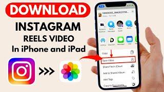 Download Instagram Reels Video in Gallery on iPhone  How to Save Instagram Video in iPhone 2023