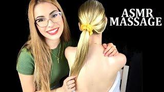 ASMR BACK MASSAGE ️ Hair Brushing & Oil Massage