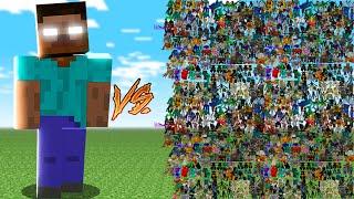 HEROBRINE vs 500 RANDOM MOBS