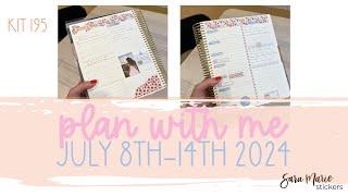 Plan with Me  July 8th - 14th 2024  Daily Duo Planner  Weekly Overview & Daily  Sara Marie
