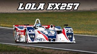 2004 LOLA EX257 LMP  LOW-DRAG WING 500hp 4 cyl Turbo  fly-bys
