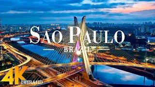 Sao Paulo 4K drone view • Beautiful aerial view over Sao Paulo  Relaxation film with calming music
