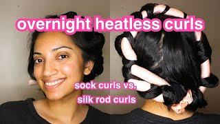 Overnight Heatless Curls Showdown Silk Rod Vs. Socks - Which Method Is Best For Long Hair?