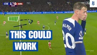 Cole Palmer - Analysis as a centre forward vs Arsenal