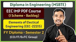 Elements of Electrical Engineering EEC  Backlog Subject  I Schme  FY Diploma MSBTE