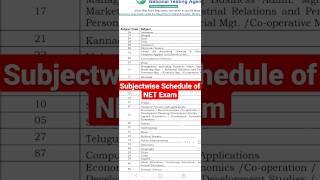 subject wise schedule of net exam December 2022 Feb-March 2023  #netexam #ugcnet #netexamupdates