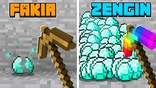 FAKİR KAZMA VS ZENGİN KAZMA  - Minecraft
