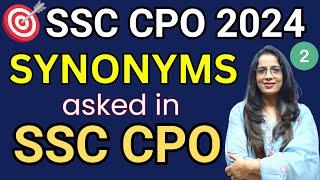 Important Synonyms Asked in SSC CPO Exams - 2  SSC CPO 2024  Vocab  English With Rani Maam