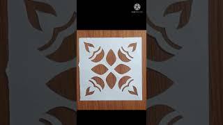 dipawali special rangoli design  rangoli stencil design  rangoli paper cutting #shorts