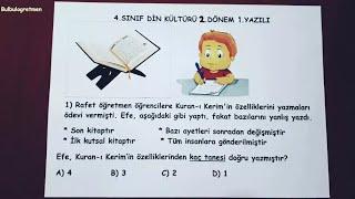 4.sınıf din kültürü 2.dönem 1.yazılı  @Bulbulogretmen  #4sınıf #dinkültürü #trafikdersi #school