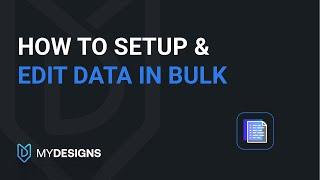 How To Setup And Edit Data In Bulk - MyDesigns.io