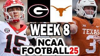 Georgia at Texas - Week 8 Simulation 2024 Rosters for NCAA 14