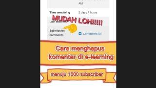 Mudah loh Cara menghapus komentar di e-learning