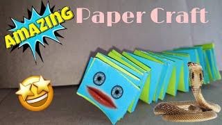 Amazing Snake Craft by Hooria Art And Crafts#art #papercraft #craft #Snake#Youtube#longvideos